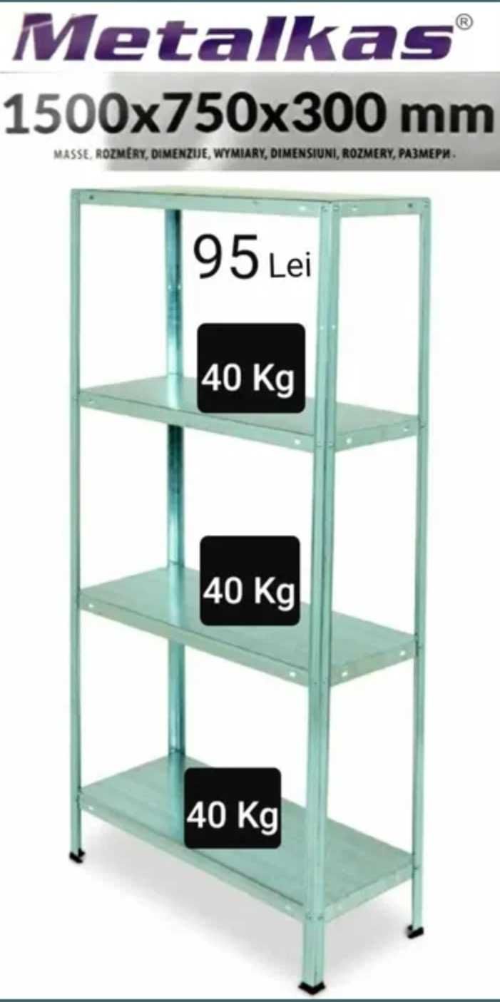 RAFTURI Zincate POLONIA 1500 x 750 x 300 mm cu 4 Polite  NOI - 95 Lei