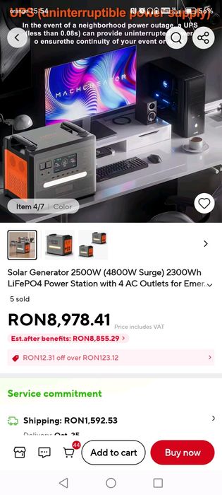 Generator solar 2500w varf 4800wtil! cap bat 2300