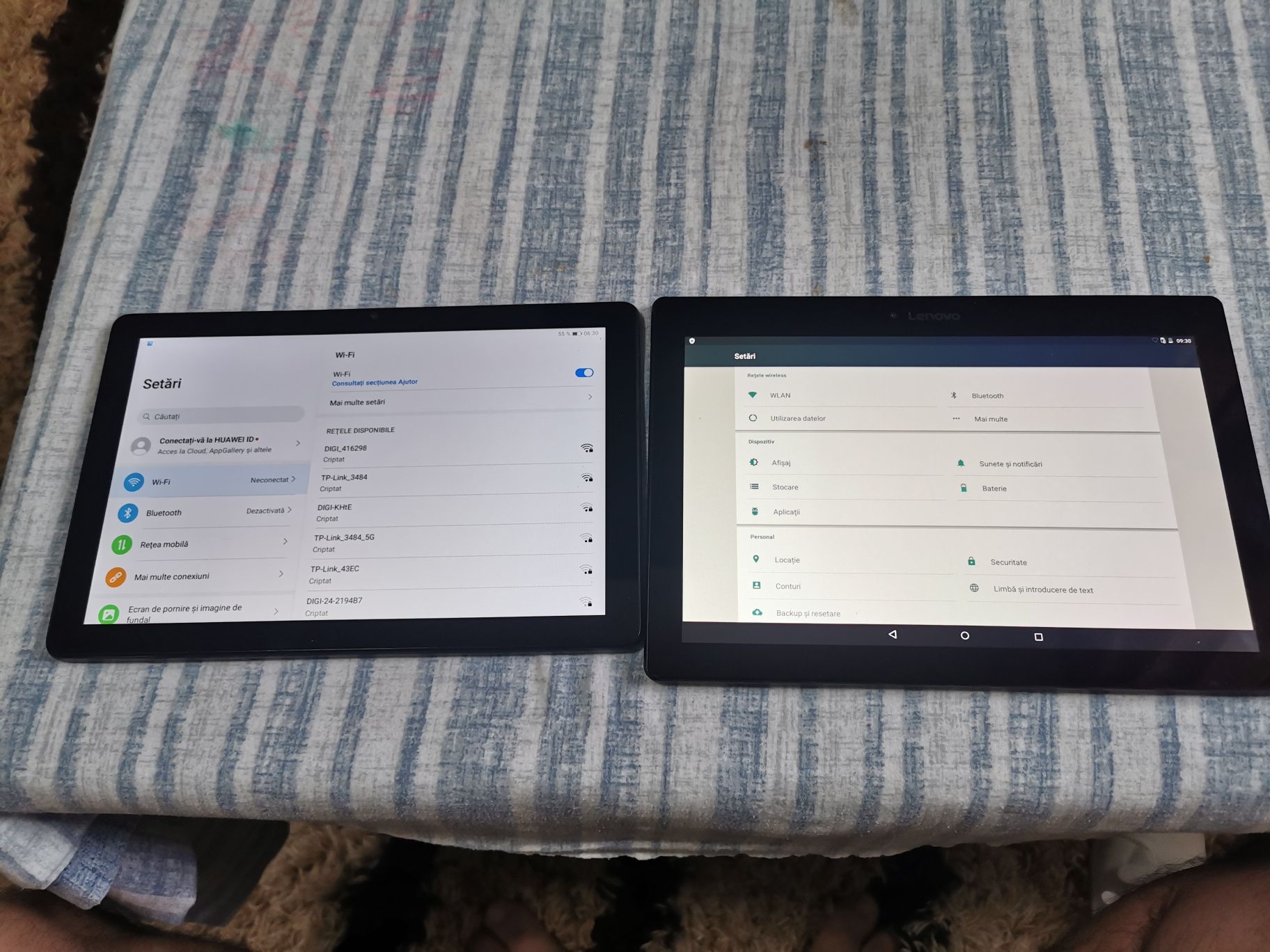 Vând 2 tablete Lenovo și Huawei