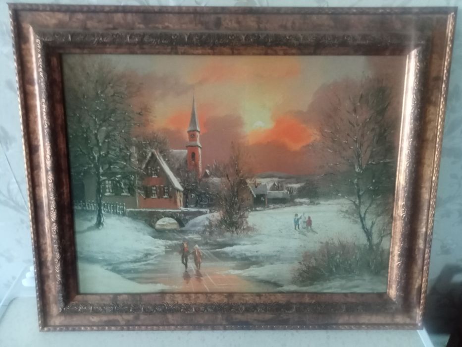 Картина зимний пейзаж 50 х 40 см