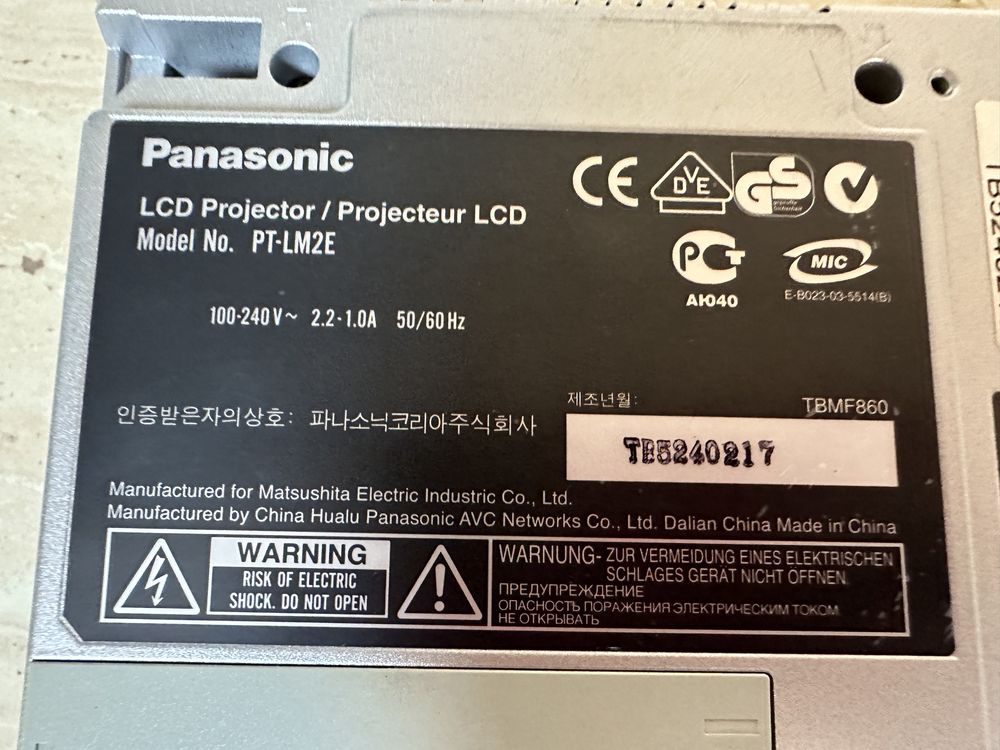 Videoproiector panasonic dlp