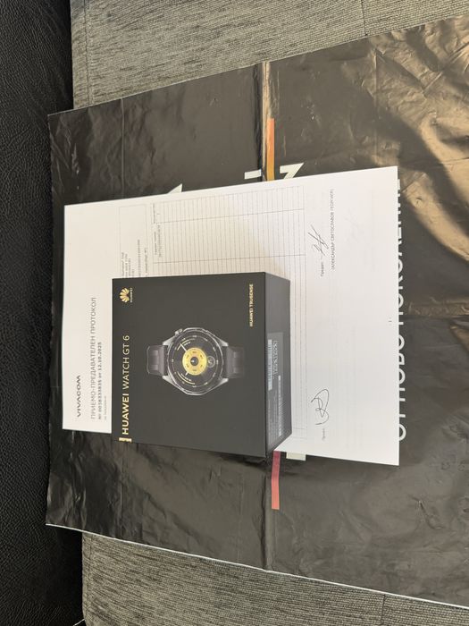 ЧИСТО НОВ 46mm Huawei Watch GT 6 Vivacom Гаранция 2027 г. Black GT6