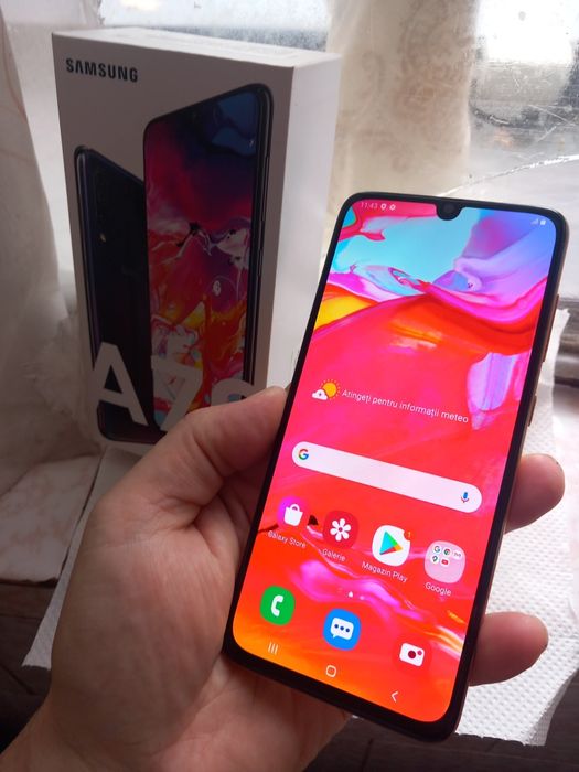 Telefon Samsung Galaxy A70 - 128GB , 6GB RAM , Dualsim , 4G Portocaliu