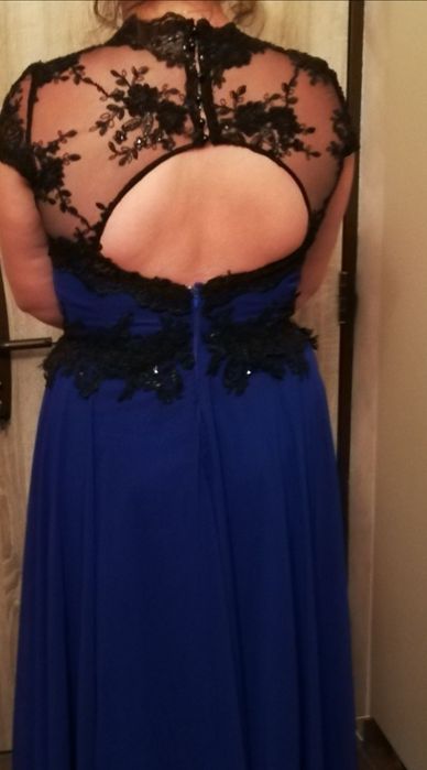 Rochie albastra cu dantela