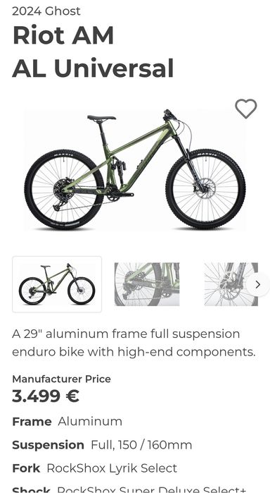 Ghost Riot*29цола*Л*Вилка-Rock Shox Lyrik 160mm*Дропър Колче*Sram GX*