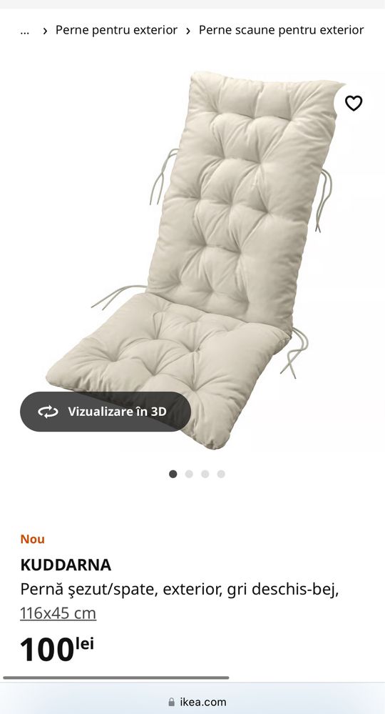 Vand set IKEA 4 scaune pliabile+perne exterior