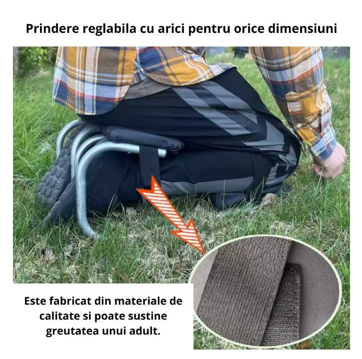Genunchiera Reglabila, Suport din Otel Inoxidabil, pentru activitati