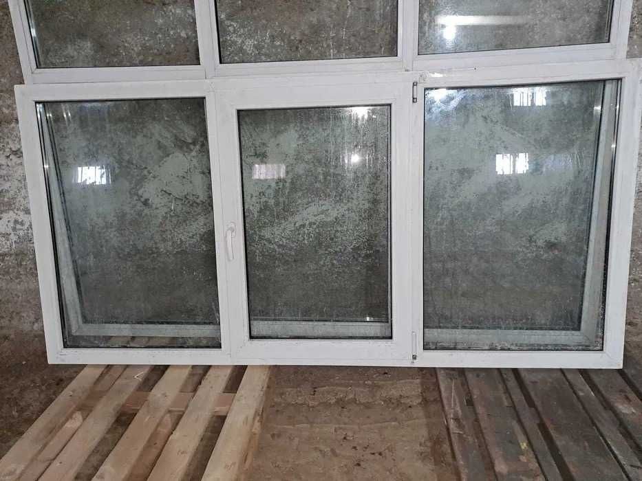 Ferestre PVC second hand cu geam termopan in 2 si 3 canate