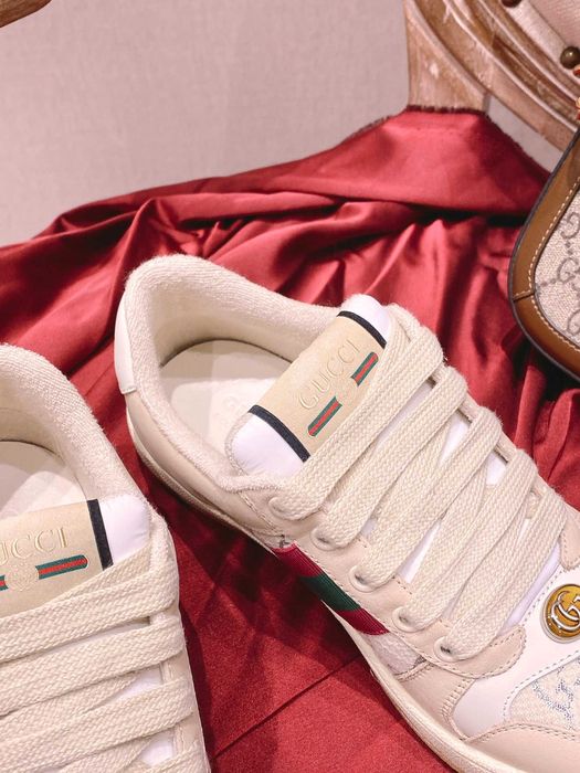 Tenisi Gucci Screener, crem, tip Premium /marimi 35-45/ Adidasi Unisex