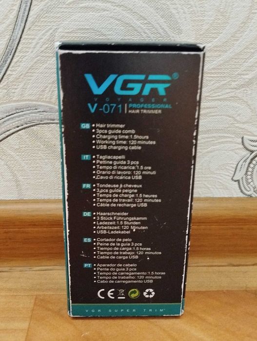 Машинка для стрижки волос vgr professional hair trimmer