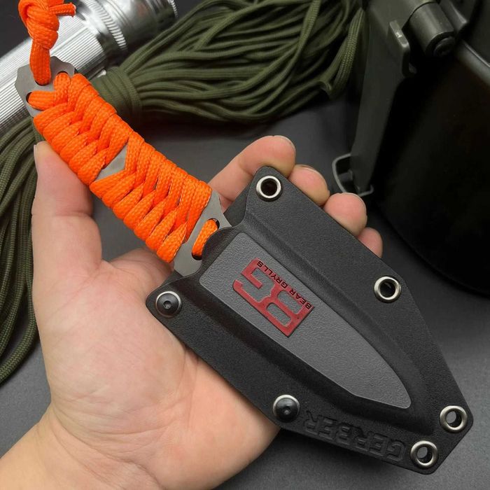 Cutit Supravietuire Gerber Bear Grylls PARACORD cu teaca, lama fixa