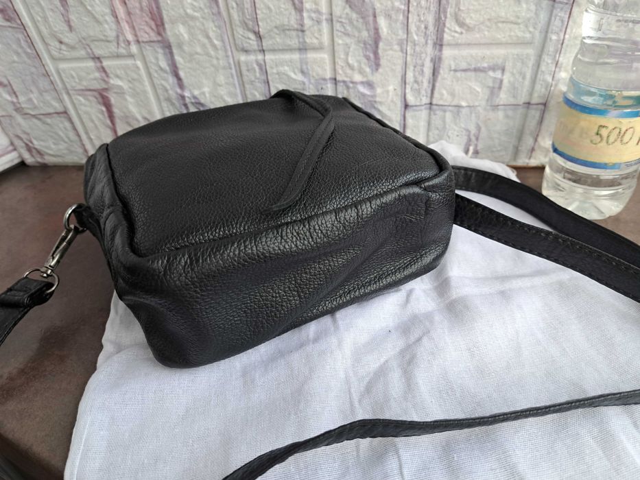 дамска чанта,малка черна чантичка,торба ZARA-естествена кожа