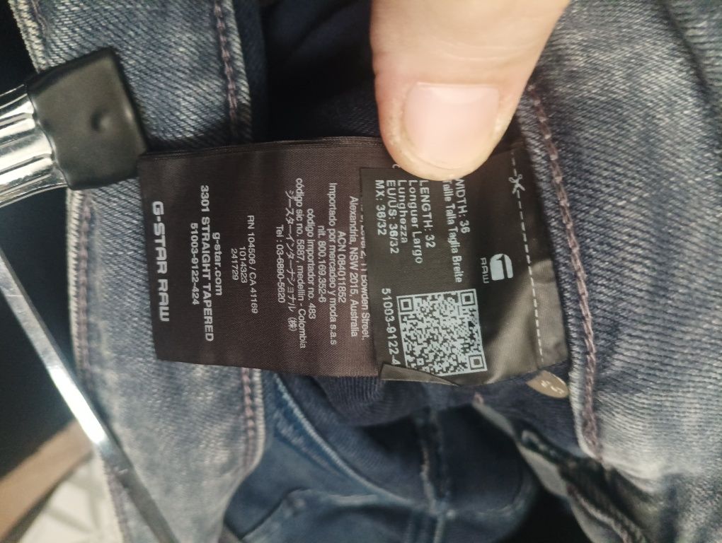 Нови дънки G-star Raw 3301 Tapered W32 W36 мъжки оригинални