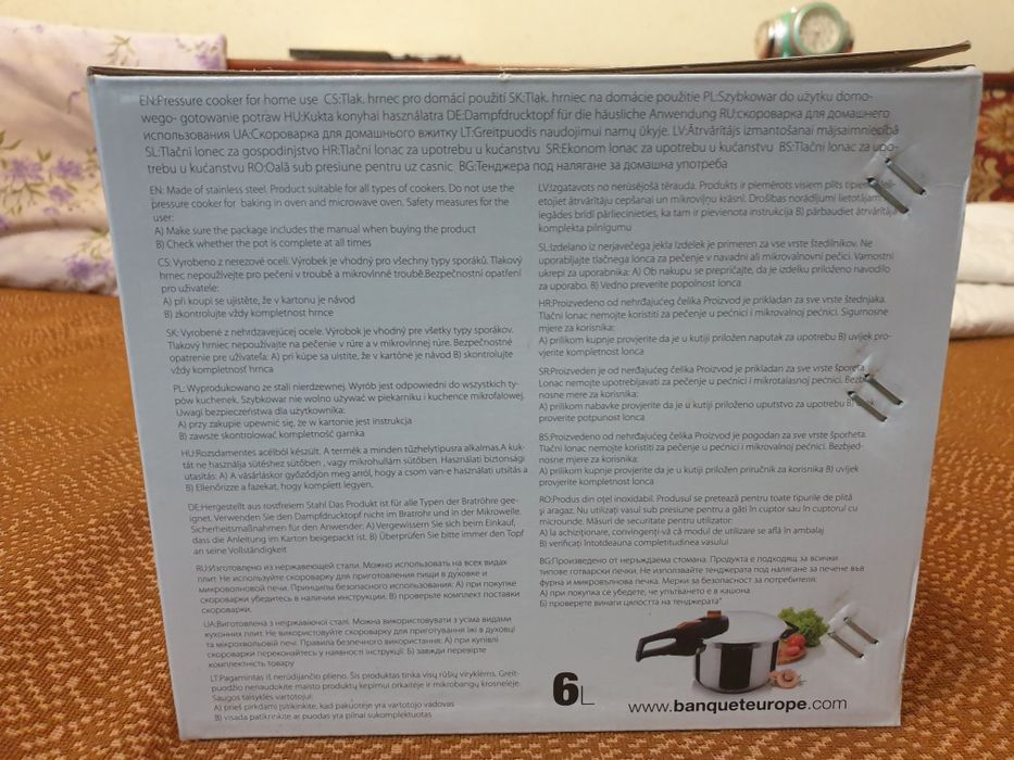 Oală sub presiune Banquet Adagio 6 l , Black Friday