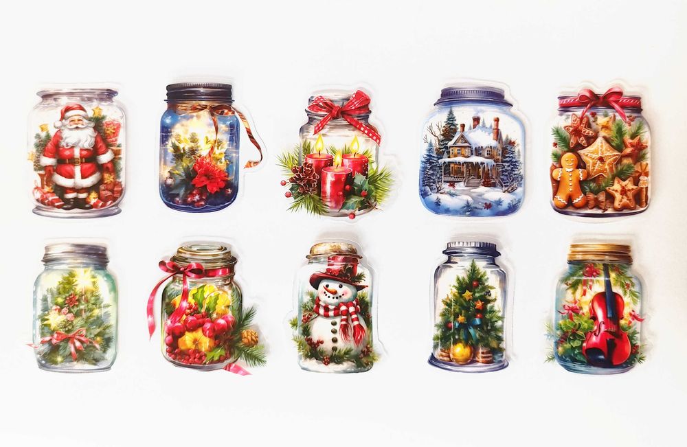 Комплект красиви коледни стикери - 50 бр.