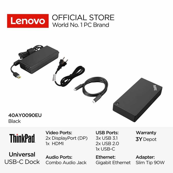 Vand Dock Lenovo ThinkPad Universal USB-C 40AY0090EU Nou/Sigilat