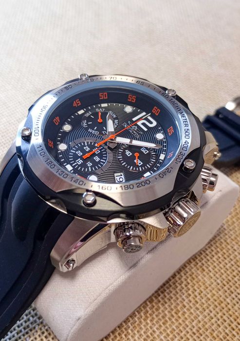 Ceas Invicta Speedway Chronograph Quartz Black Dial - Barbati