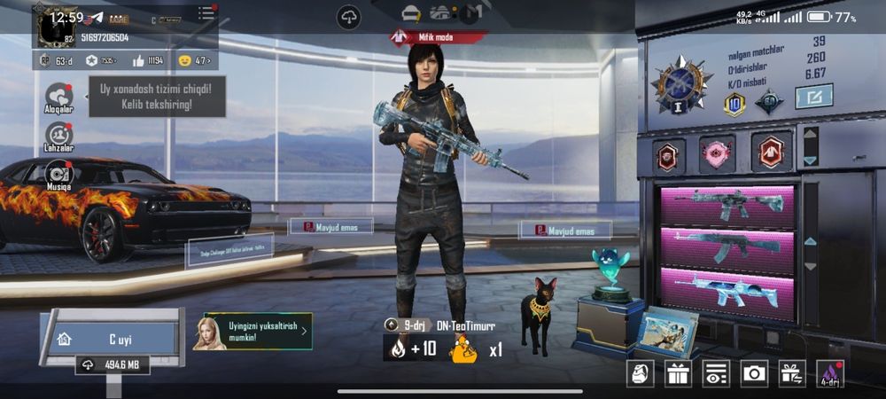 Pubg ak levli 82 Danaterlik levli 60 prakachka 28 ta 8 kilchat