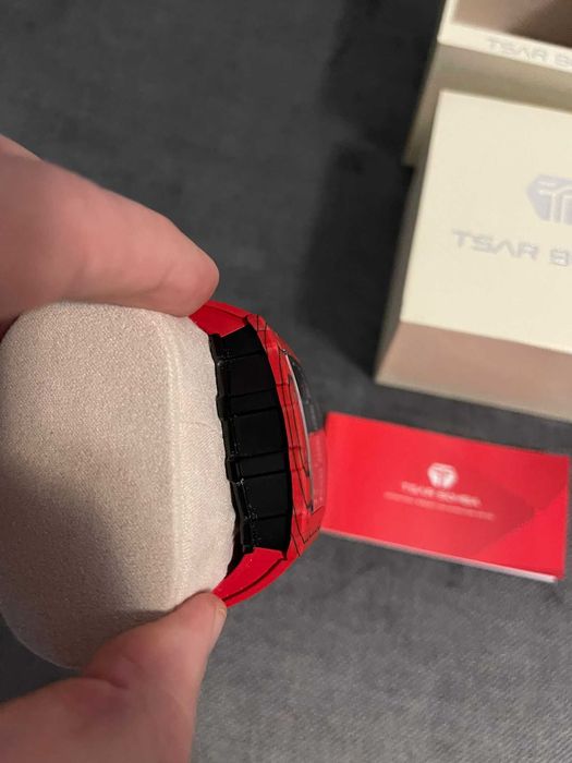 Ceas Automatic TSAR BOMBA - Skeleton Roșu - Full Box