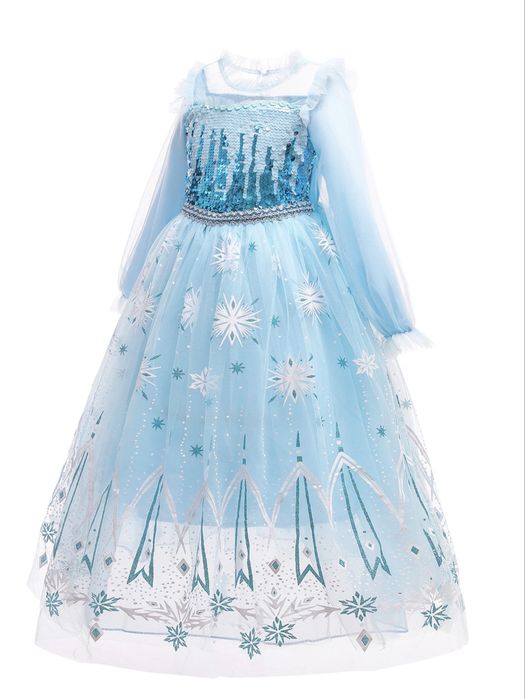 Платье Эльзы 100, 110, 120 рост (3,4,5,6,7 лет)