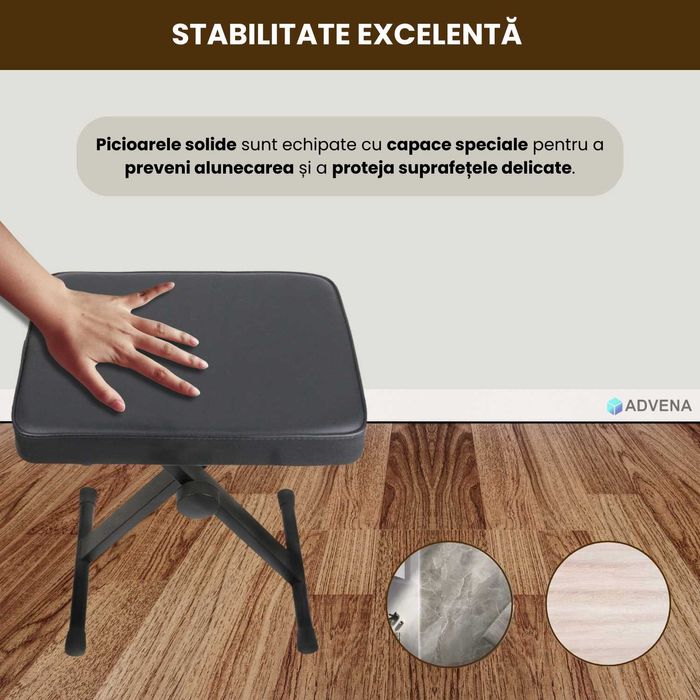Scaun pian reglabil,  confortabil si durabil, piele naturala