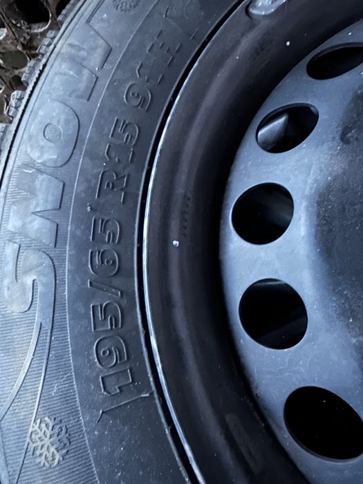 Roti iarna jante tabla cu anvelope iarna noi 195/65r15 dot24 5x112 Vw
