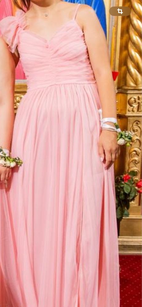 Rochie roz midi.
