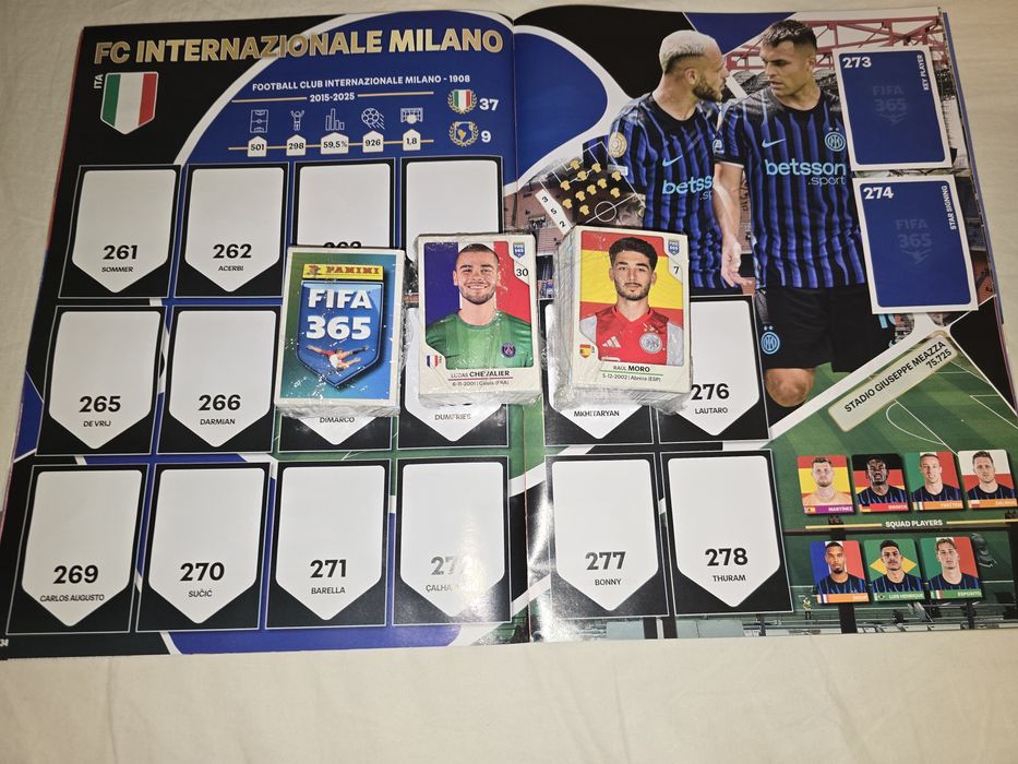 Album complet,nelipit,Panini Fifa 365 2026, 520 lei