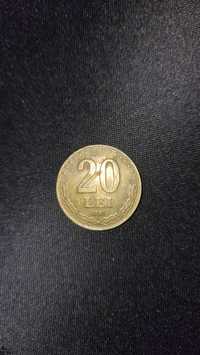 Moneda 1991 Rara cu Chipul lui Stefan Cel Mare de 20 de lei.