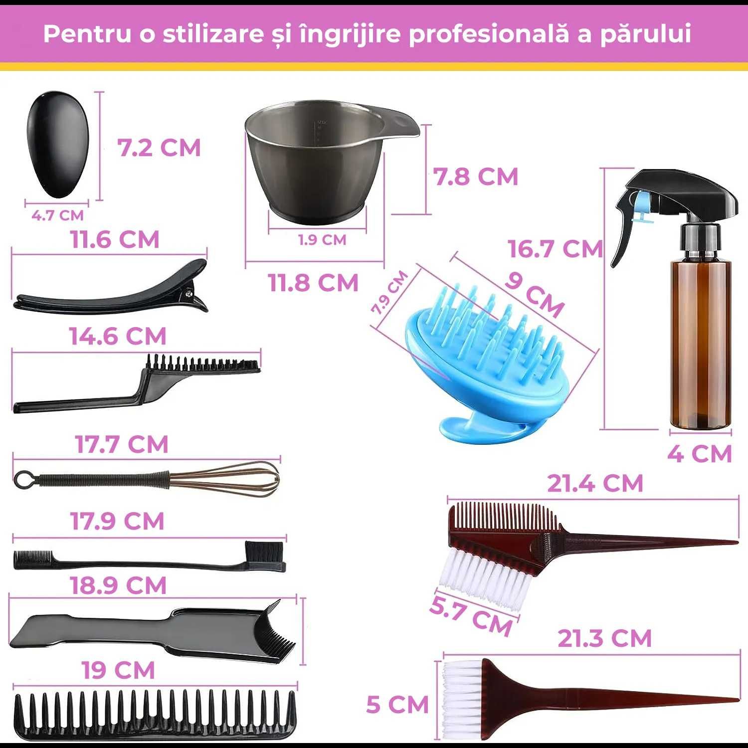 Trusă Profesională pentru Vopsire Părului 42 piese Regal Bliss