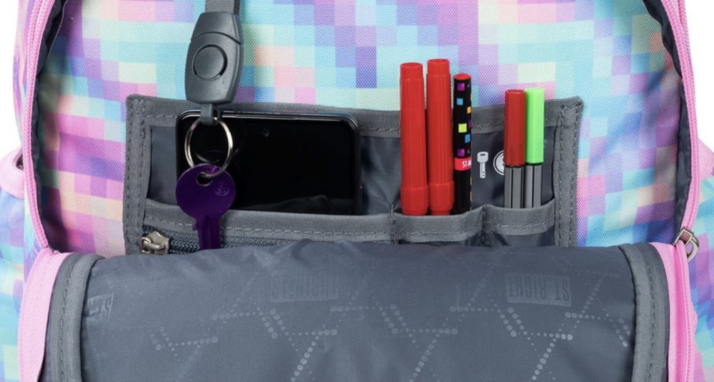 Ghiozdan troler marca St Right, roti silicon, impermeabil