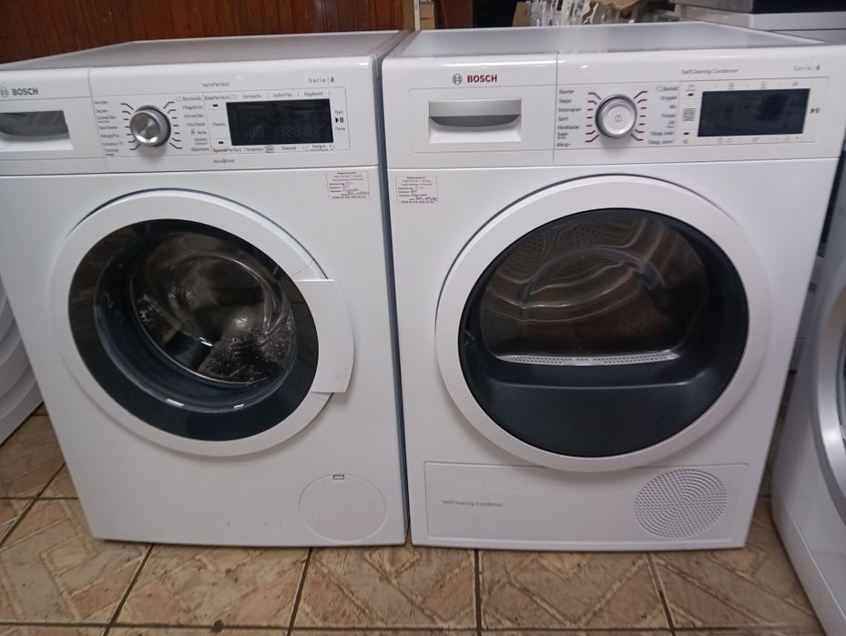 Комплект пералня и сушилня с термопомпа Бош Bosch Serie 8 A+++Гаранция