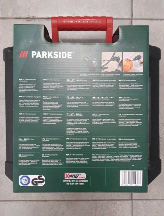 Parkside акумулаторен компресор 20V