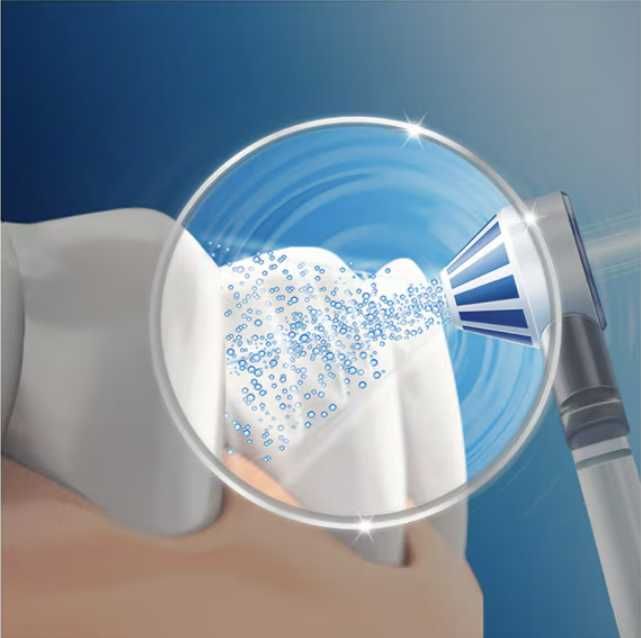 Irigator bucal ORAL-B Oxyjet 8500 MD20, 600ml, 5 viteze, 4 capete, Alb