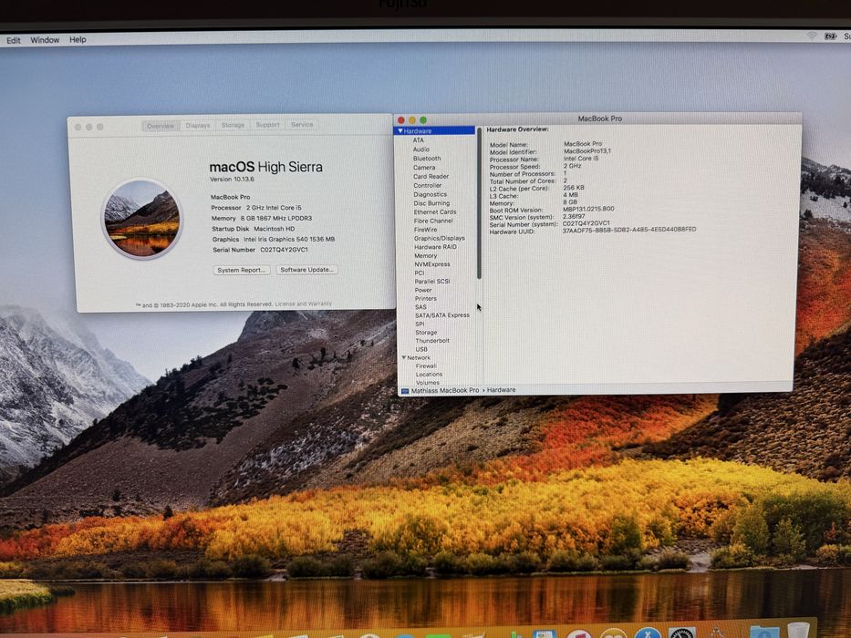 MacBook Pro 13” 2016 A1708 functional display spart