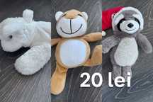 Set 3 jucării pluș, stare foarte bună – 20 lei