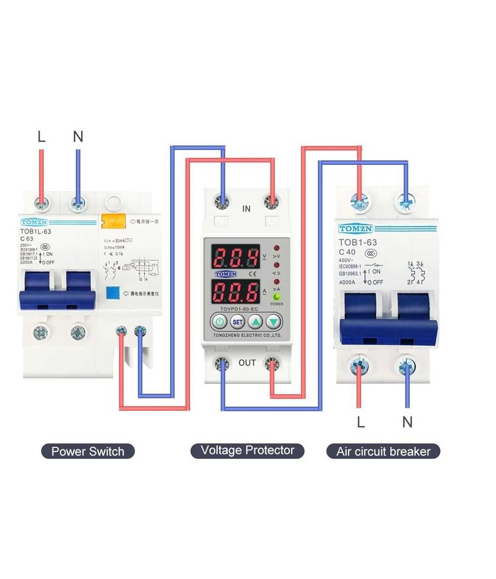 Защита от свръх напрежение и товар, ниско напрежение, TOVPD1-60EC