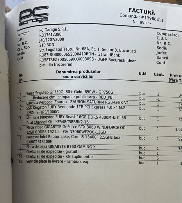 Unitate PC - gaming i5