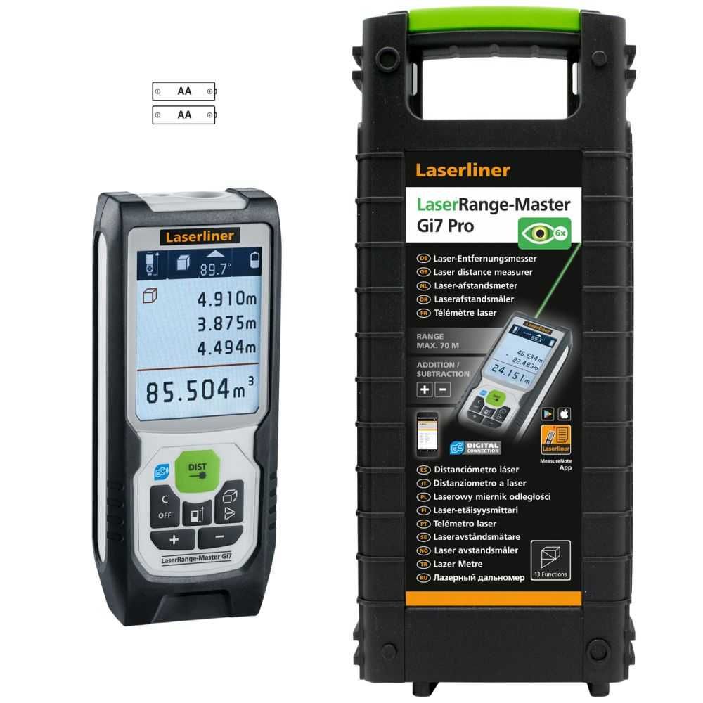Зелена лазерна ролетка Laserliner LaserRange-Master Gi7 Pro, 080.847A