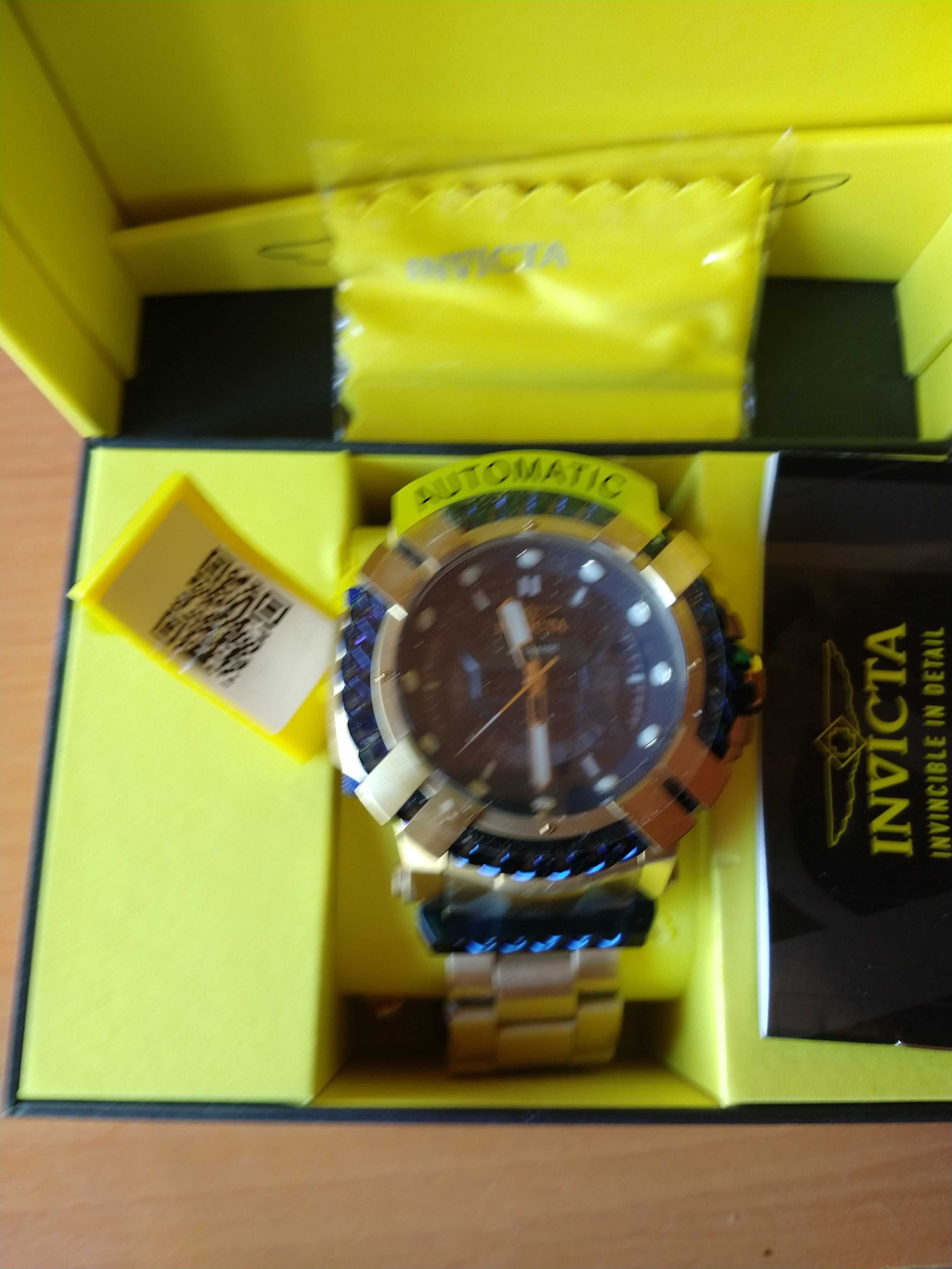 Ceas automatic Invicta Bolt blue/gold 55 mm BLACK FRIDAY