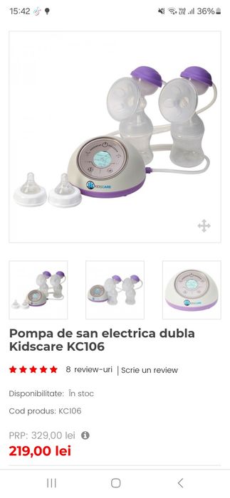 Pompa de san dubla electrica