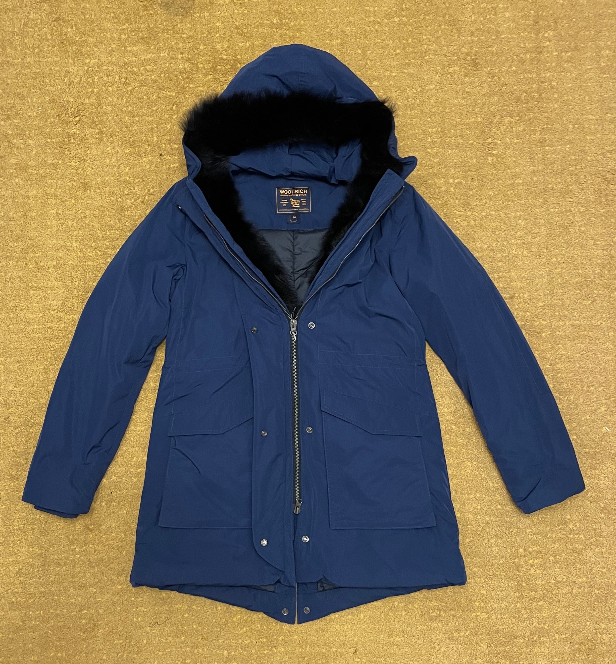 Woolrich Parka Blue Originala S haina puf NOUA