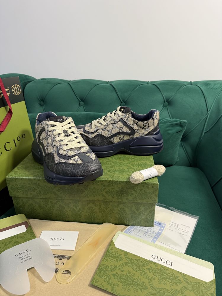 Adidasi Gucci Rhyton piele naturala 100% Full Box colectie noua