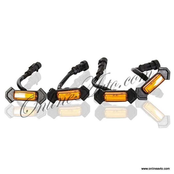 Off Road DRL 12V 4x18W Led бели светлини за решетка Amber
