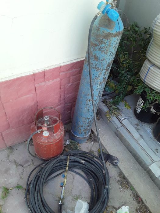 газ/кислород балон, резак,50метр шланг