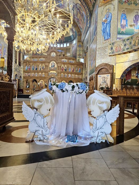 Arcadă baloane/aranjament cristelniță/cifre volumetrice/paiete