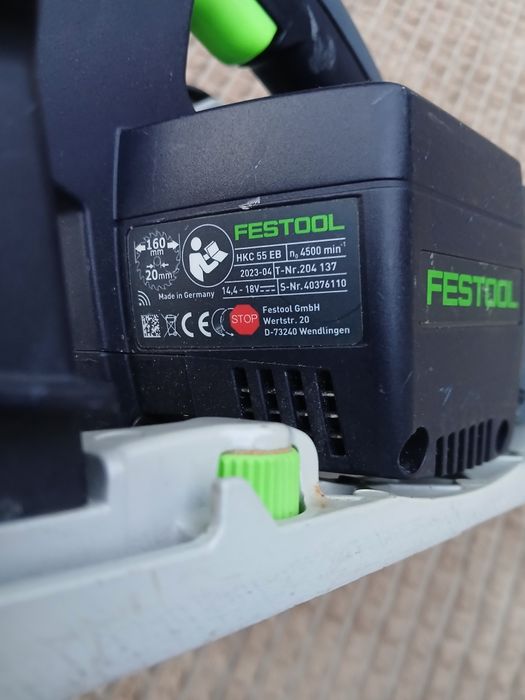 Circular FESTOOL HKC 55 EB, corp și acumulator 5.2 ah