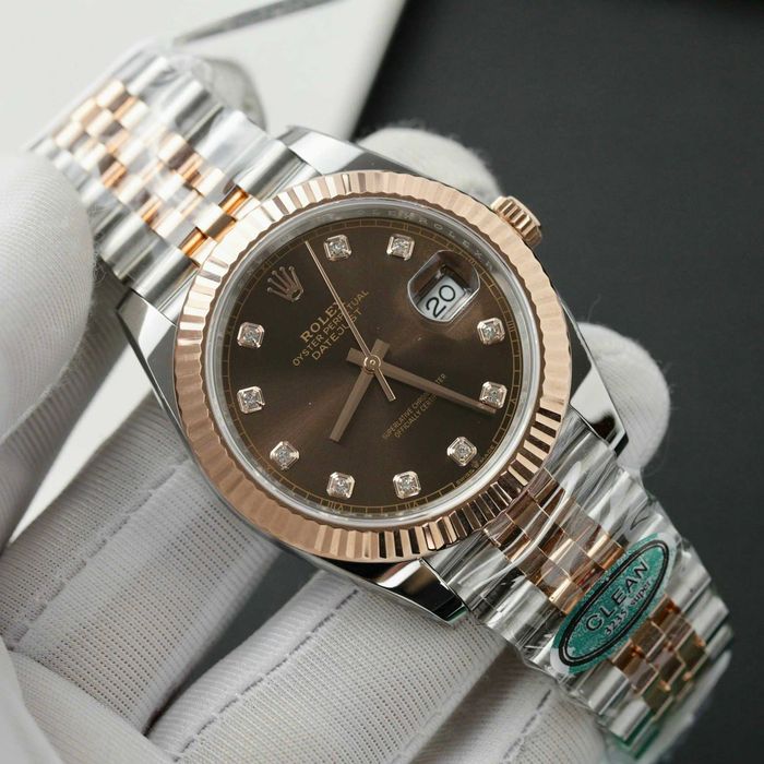 rolex datejust 41mm шоколадов циферблат
