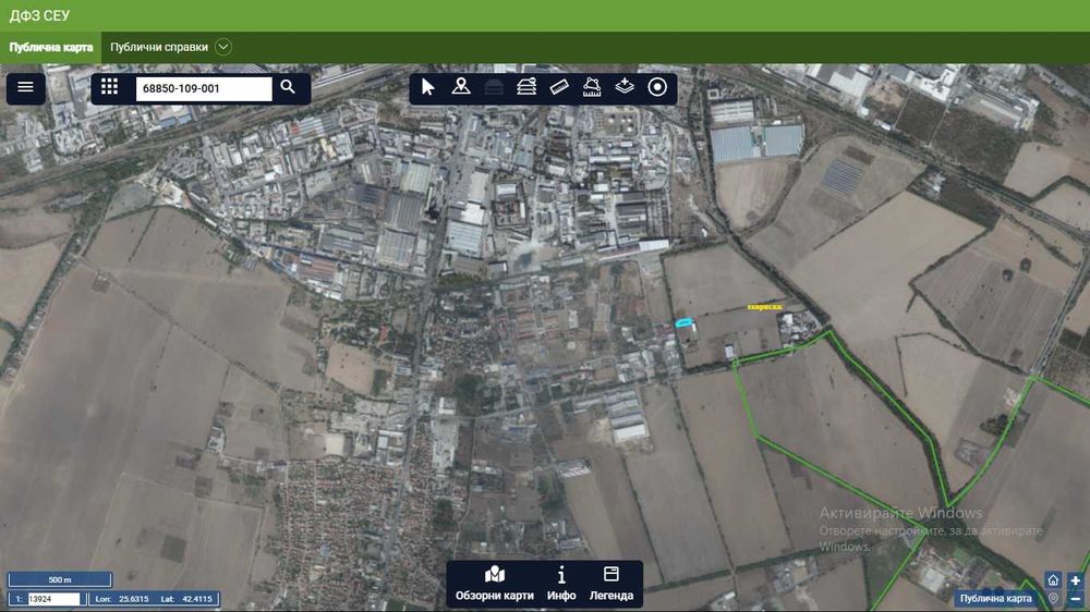 Два парцела 109.1 и 107.2 в местн. Вадата - към Екарисажа, Ст. Загора