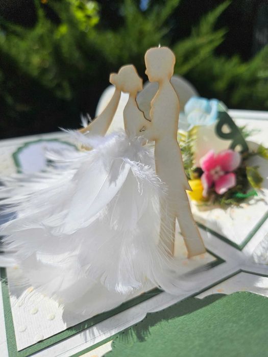 Експлодираща кутия за сватба, място за пари и пожелание